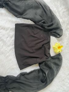 Black Fluffy Top