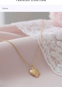 Anti-Tarnish Golden Heart of Sea Necklace