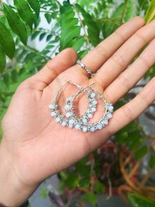 Beaded Hoop Earrings Combo | White &amp; Black-Yellow
