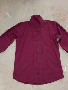 Maroon Button-Down Shirt