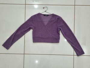 street9 Purple Crop Top
