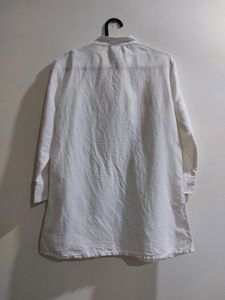 White Cotton Linen Top From Vero Moda