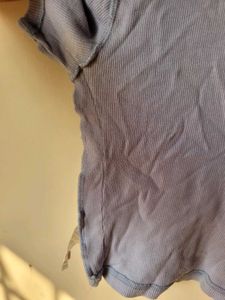 Bonkers Corner Ribbed Cropped Polo Top (XS)