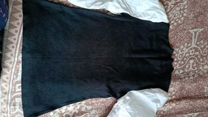 Black Knit Top with White Sleeves