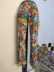 Pintrest Korean Chromatic Flared High Waist Trouse