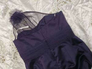 One-Shoulder Satin Gown