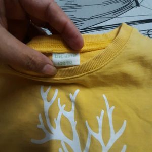 Yellow Sweatshirt For Kids (Boys/ Girls/ Unisex)