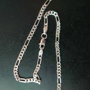 Slightly Used Pure Silver Traditional Figaro Chain