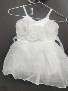White Sleeveless Frock
