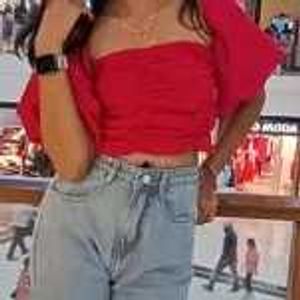 More Reddish Pink  Puff Sleeve Crop Top