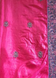 Last Price ✨New Pink Asthetic Saree With Blouse