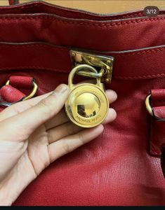 Michael Kors Hamilton Red Leather Tote