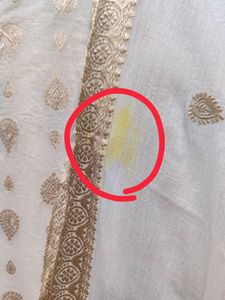 Off-white Party Wear Top And Duppataas