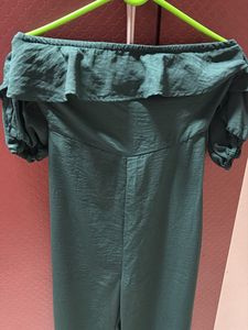 Green Off-Shoulder Jumpsuit