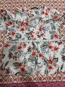 Zara Floral Linen Top