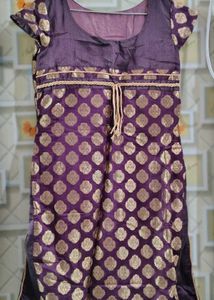 Purple Shiny Kurta