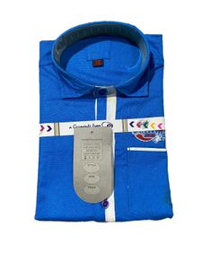 Blue Solid Boy Shirt