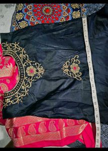 Long Gown Dress With Banarasi Dupatta