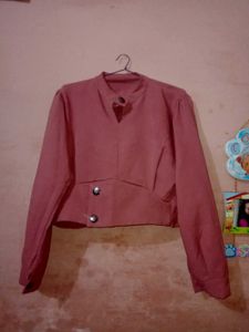 Pink Cropped Jacket &amp; Bunny Bag