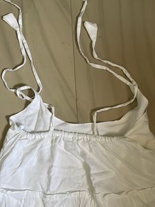 Cottage Core Aesthetic White Mini Dress