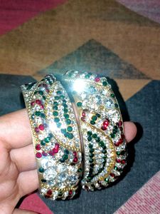 Vintage Beaded Bangles - Set of 2