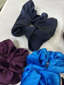 Satin hair bands for woman, multicolour