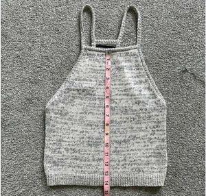 kendall &amp; kyle Gray sweater cropped Top