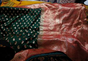 New Banarsi Silk Zari Saree With Stitched Blouse
