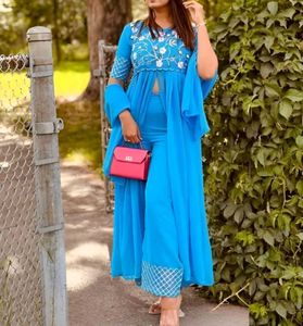 Stylish Blue Pant Suit