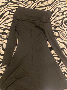 H&amp;M black off shoulder dress