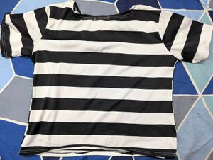 Black And White Striped Top