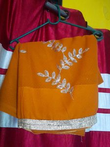 Elegant Orange Saree