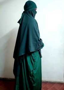 Beautiful Bottle Green Uper Khimar Or Hijab