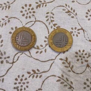 Cross Coin 10 Ruppee  2006
