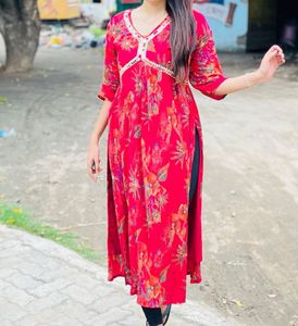 Floral Print Kurta