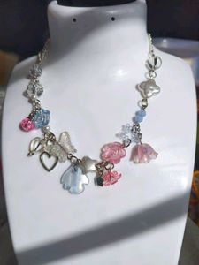 pastel pink and blue Necklace