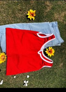 CHERRY RED CROP TOP🍒