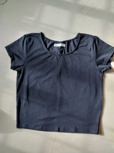 Basic Black Crop Top