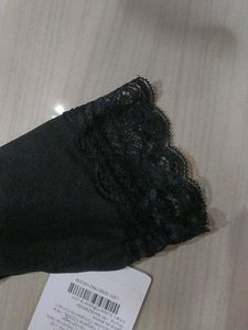 Lace Trimmed Black Top