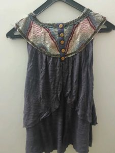 Embroidered Boho Top