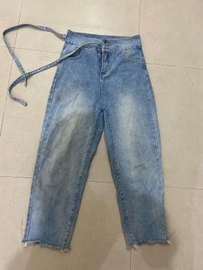 Stylish Light Wash Denim Jeans