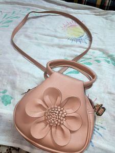 Peach Colour Partywear Sling Bag