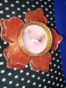 Resin Flower  scented Candle Holder