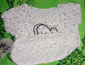 Hello Kitty Y2K Crop Top / black and white striped