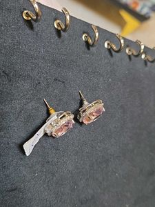 Pink Zircona Studs