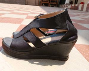 Black Open-Toe Heels