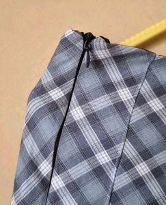 Pleated Plaid Mini Skirt