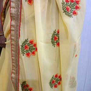 Elegant Yellow Saree