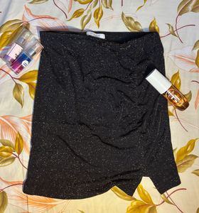 Promod black glittery skirt