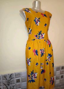 🎁Buy 2 Get 1 Free 🎁Size M/L Floral Yellow Dress